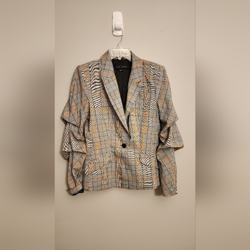 ADRIA MOSS Plaid Blazzer Size 8